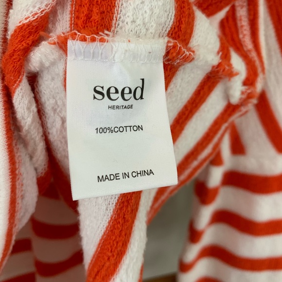 Seed Heritage Red and White Striped Cotton Jumper - Picture 4 of 6